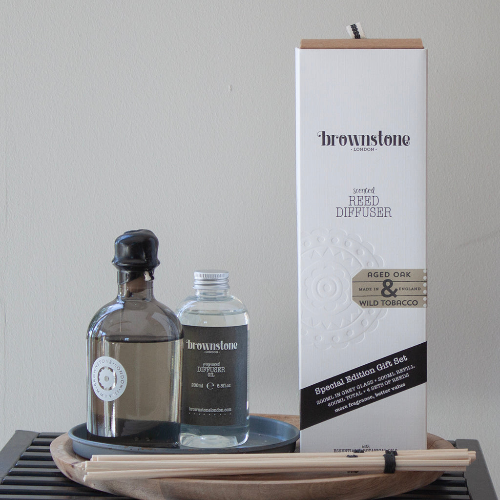 New! - Aged Oak & Wild Tobacco Diffuser Gift Set 400ml