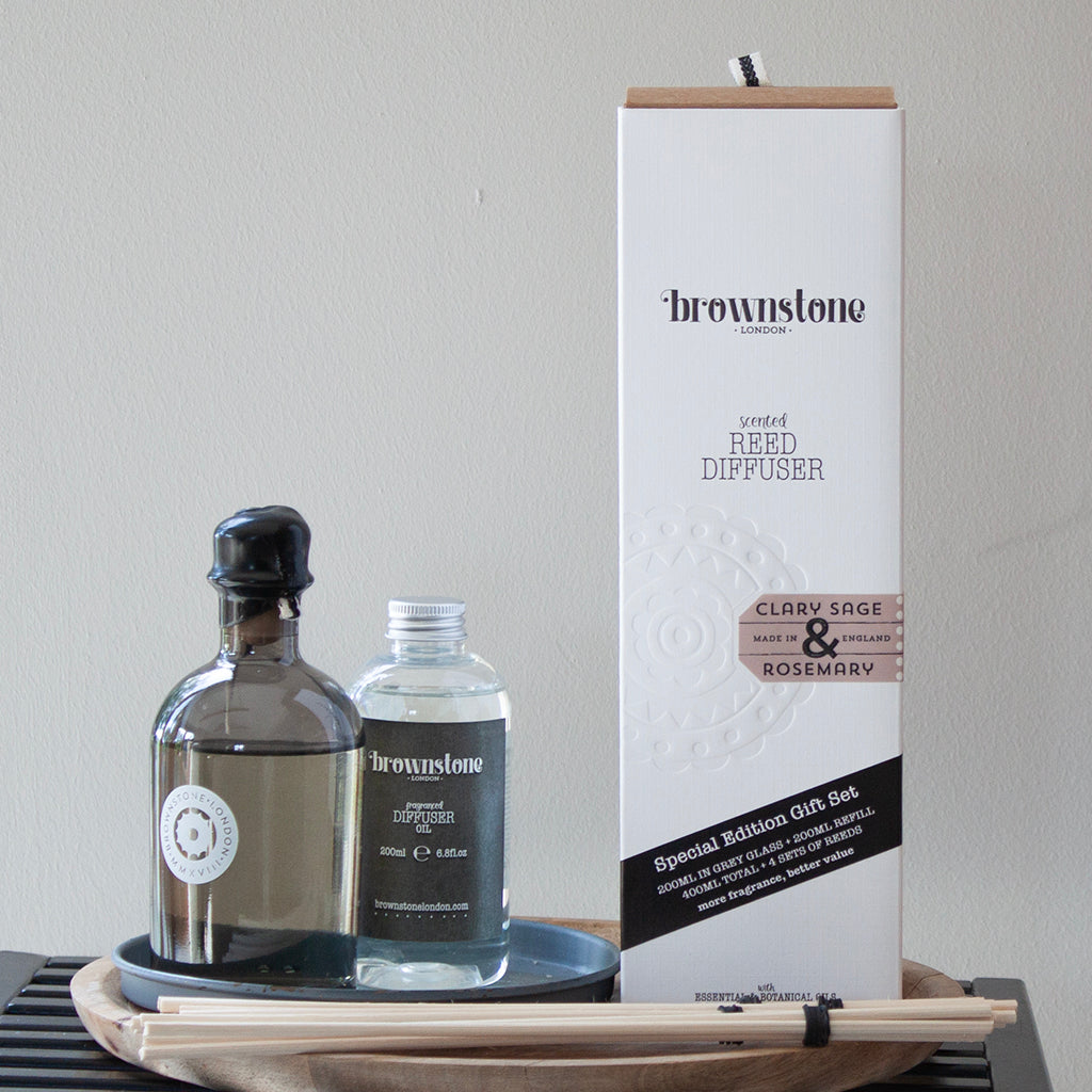 New! - Clary Sage &amp; Rosemary Diffuser Gift Set 400ml