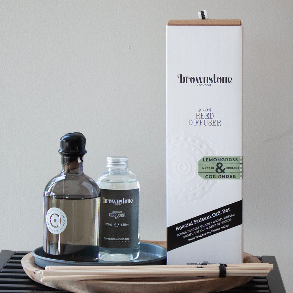 new! - Lemongrass & Coriander Diffuser gift set 400ml