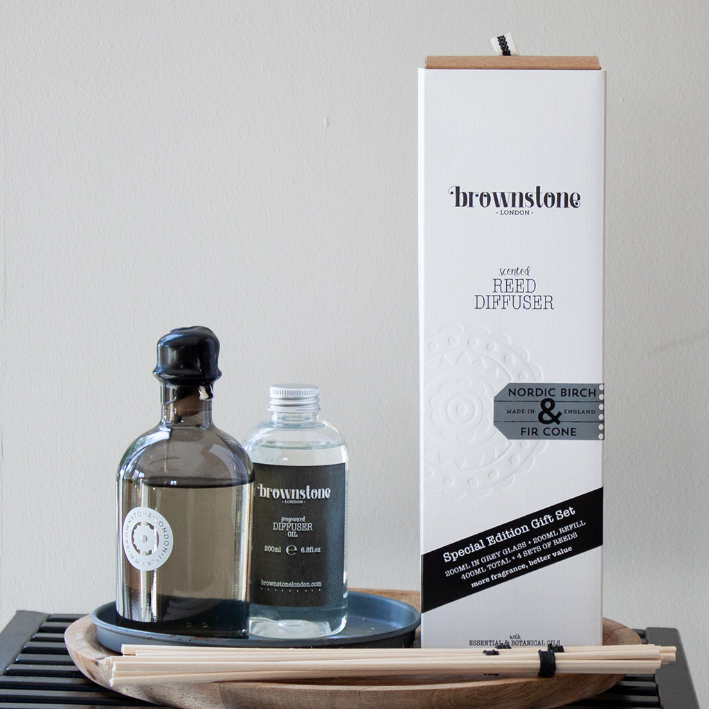 new! - Nordic Birch & Fir Cone Diffuser gift set 400ml