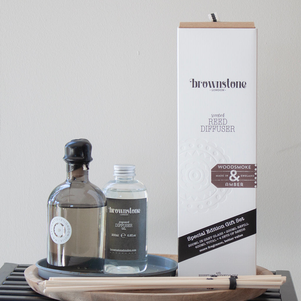 new! - Woodsmoke &amp; Amber diffuser gift set 400ml